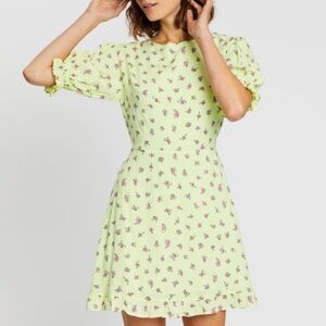 Faithfull the brand Florence mini dress floral ruffle dress XS